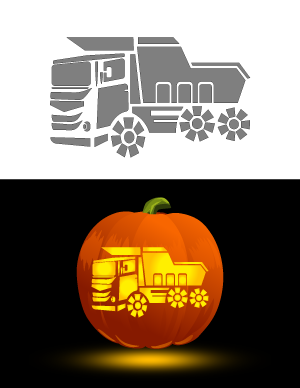 Dump Truck Pumpkin Stencil