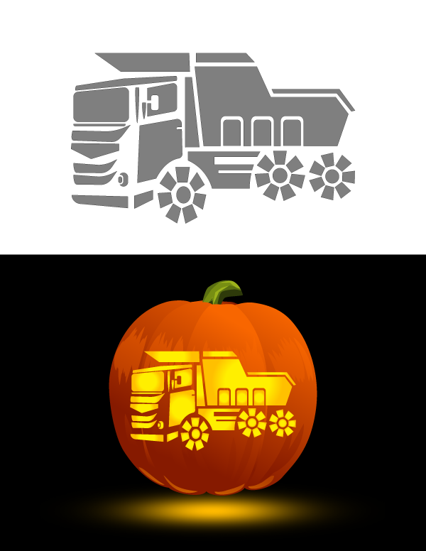 Printable Truck Pumpkin Stencil