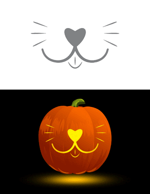 Easter Bunny Mouth Pumpkin Stencil