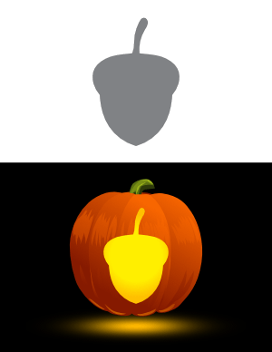 Easy Acorn Pumpkin Stencil