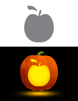 Easy Apple Pumpkin Stencil