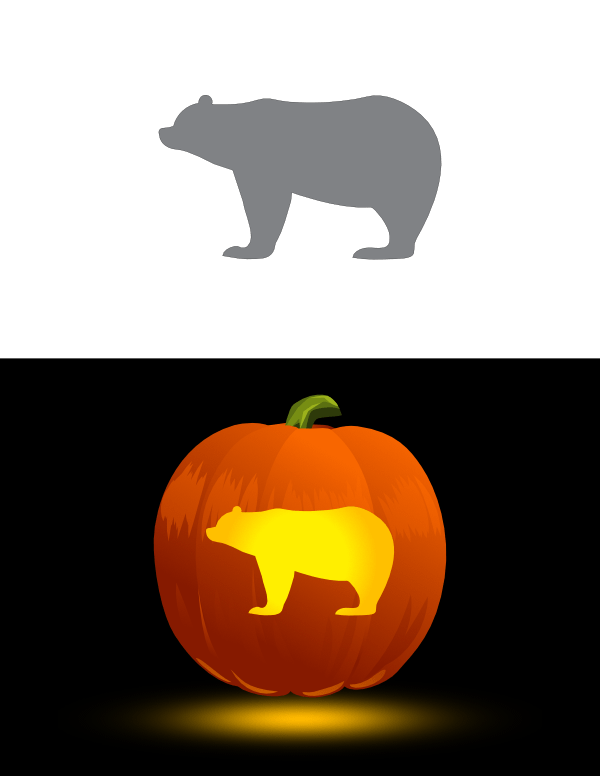 Bear Pumpkin Stencil