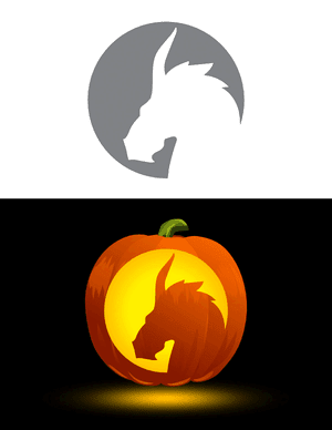 Easy Circular Dragon Head Pumpkin Stencil