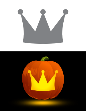 Easy Crown Pumpkin Stencil