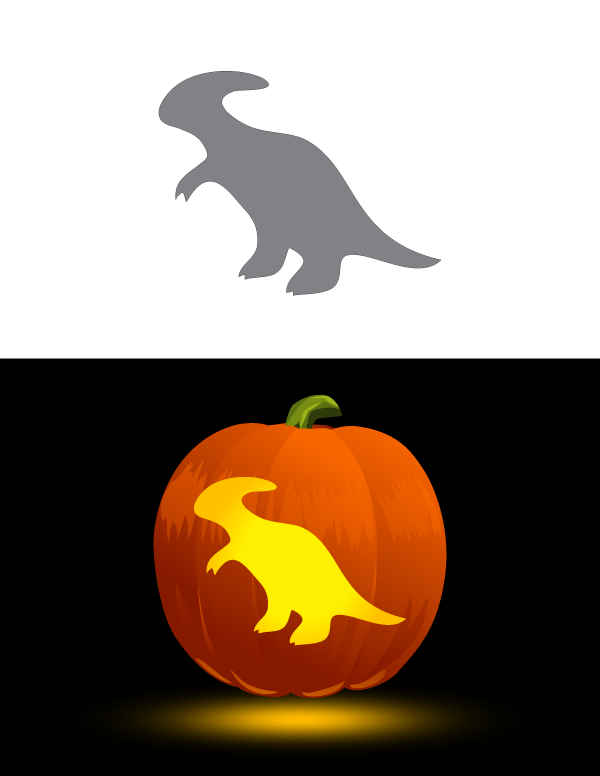 Easy Dinosaur Pumpkin Stencil