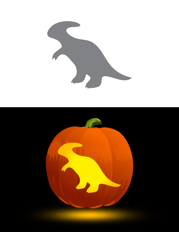 Printable Dinosaur Pumpkin Stencil