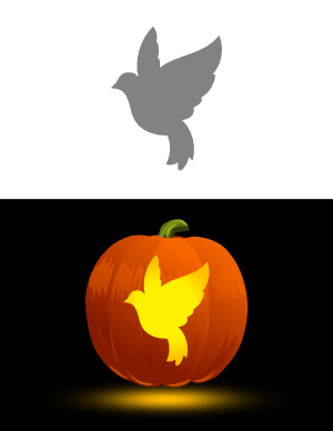 Easy Dove Pumpkin Stencil