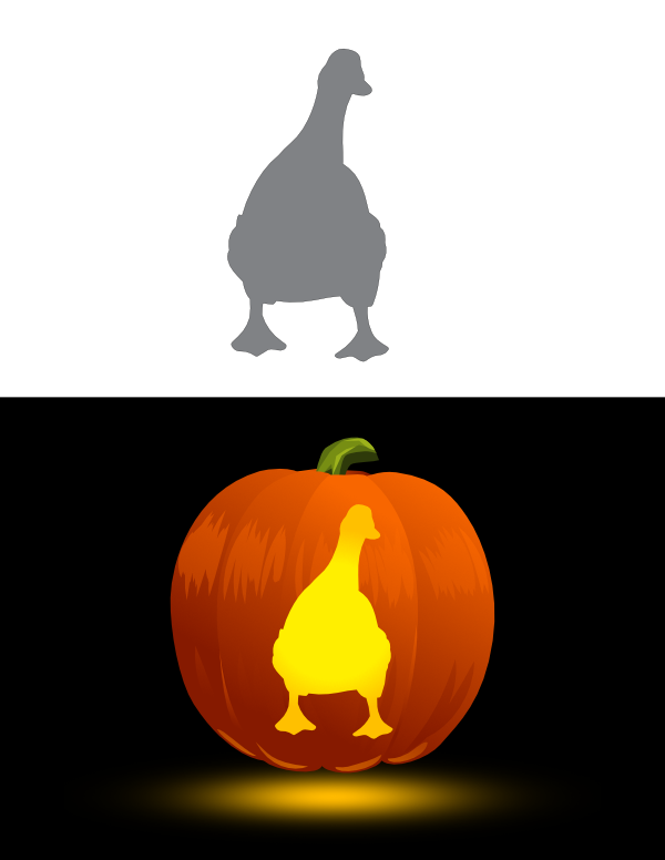 Duck Pumpkin Stencil