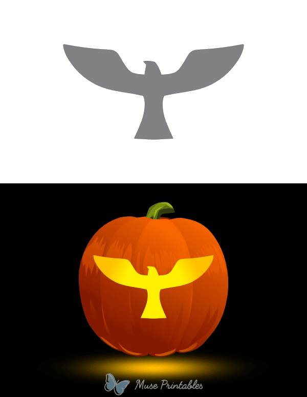 Easy Eagle Pumpkin Stencil