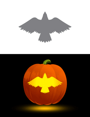 Easy Eagle Top View Pumpkin Stencil