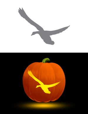 Easy Flying Goose Pumpkin Stencil