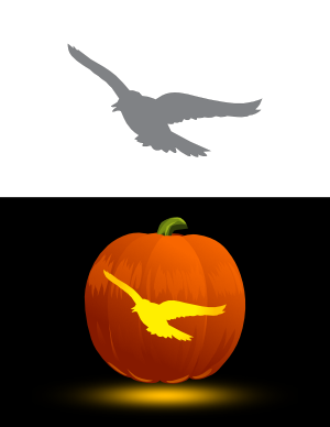 Easy Flying Lark Pumpkin Stencil