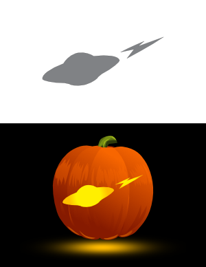 Easy Flying UFO Pumpkin Stencil