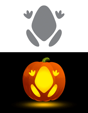 Easy Frog Pumpkin Stencil