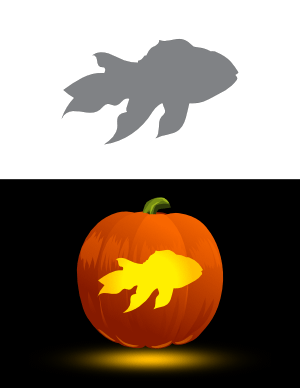 Easy Goldfish Pumpkin Stencil