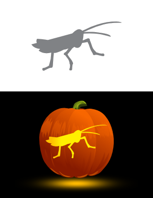 Easy Grasshopper Pumpkin Stencil