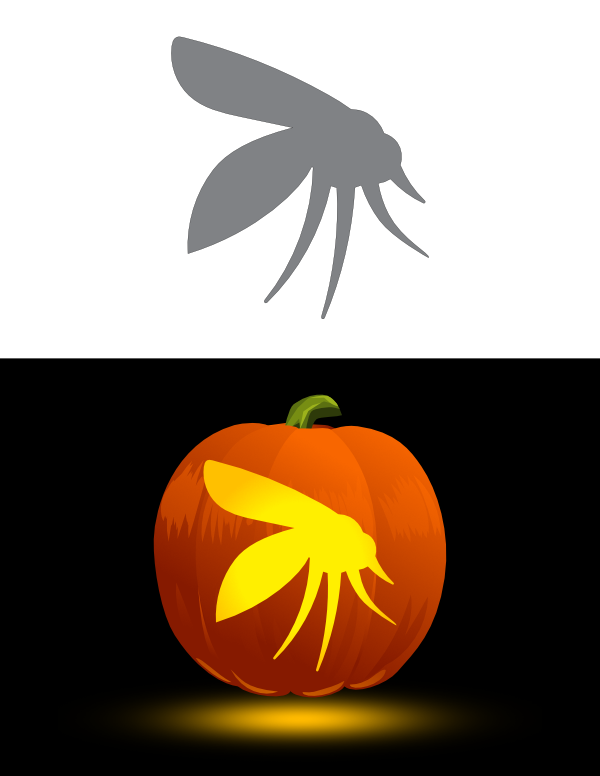 Easy Mosquito Pumpkin Stencil