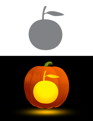 Easy Orange Pumpkin Stencil