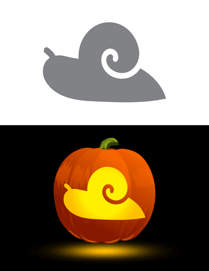 Easy Snail Outline Pumpkin Stencil