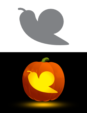 Easy Snail Pumpkin Stencil