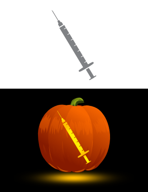 Easy Syringe Pumpkin Stencil