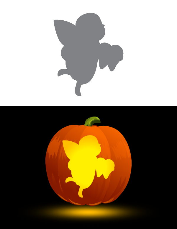 Printable Easy Tooth Fairy Pumpkin Stencil