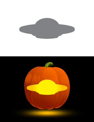 Easy UFO Pumpkin Stencil