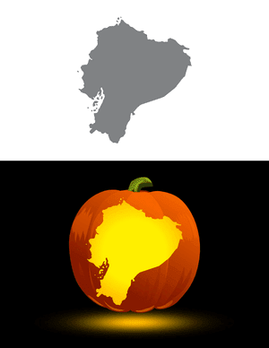 Ecuador Pumpkin Stencil