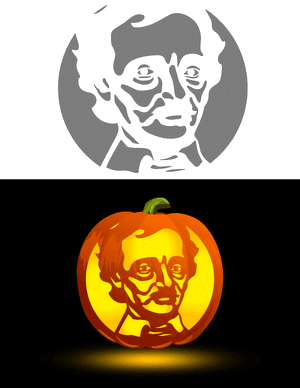 Edgar Allan Poe Pumpkin Stencil