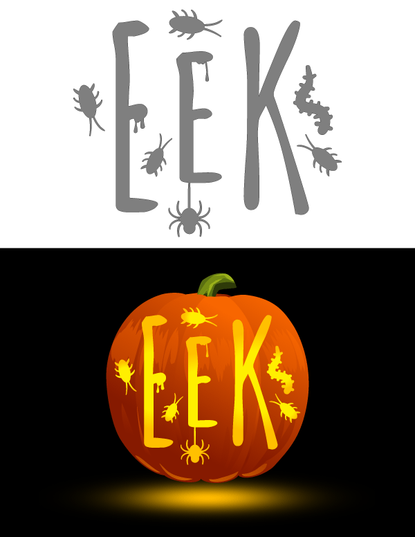Eek Pumpkin Stencil