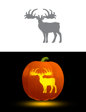 Elk Pumpkin Stencil