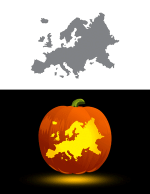 Europe Pumpkin Stencil