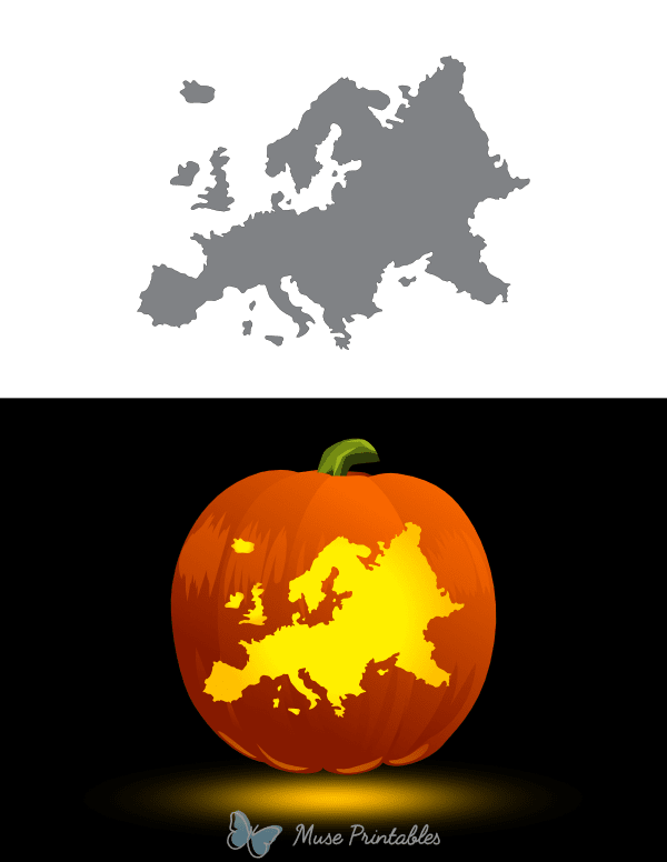 Europe Pumpkin Stencil