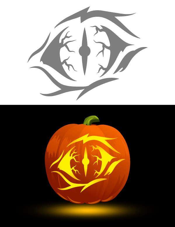 Eye Pumpkin Carving Stencil