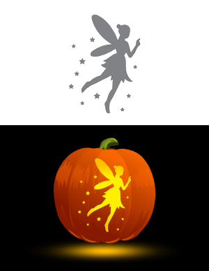 Fairy and Stardust Pumpkin Stencil