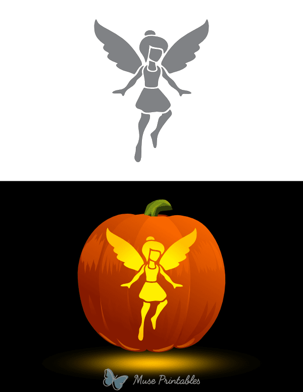 Fairy Pumpkin Stencil