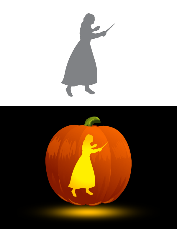 Female Conductor Pumpkin Stencil
