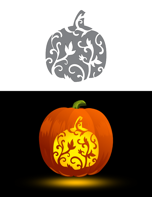 Printable Filigree Pumpkin Pumpkin Stencil