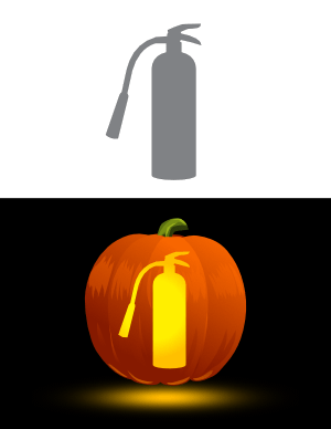 Fire Extinguisher Pumpkin Stencil