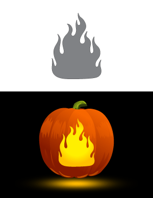 Fire Pumpkin Stencil