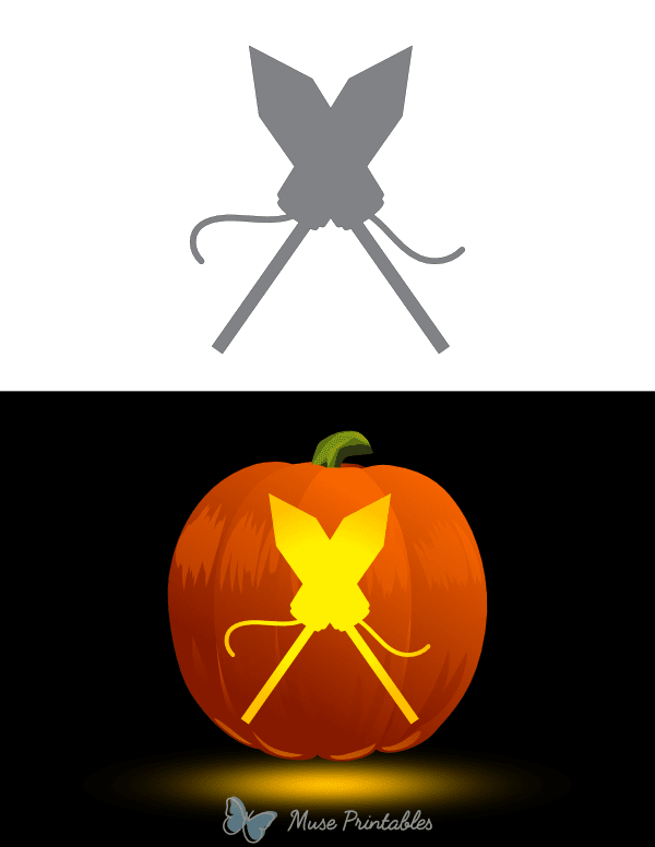 Fireworks Rockets Pumpkin Stencil