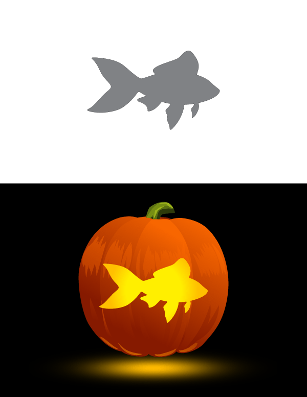Printable Fish Pumpkin Stencil