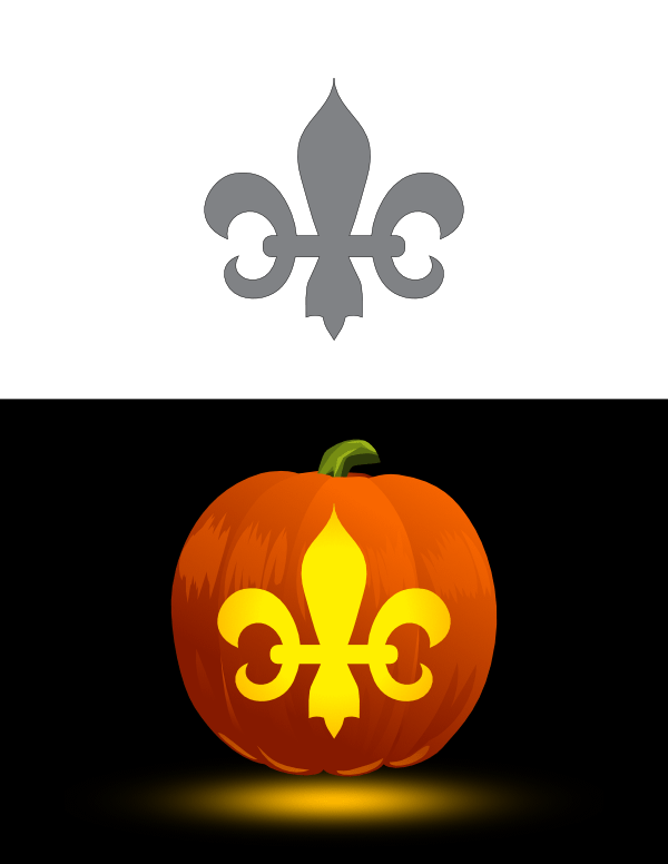 Printable Fleur De Lis Pumpkin Stencil