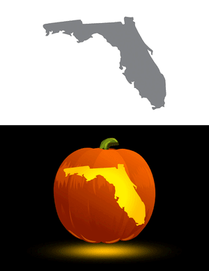 Florida Pumpkin Stencil
