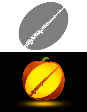 Flute Pumpkin Stencil
