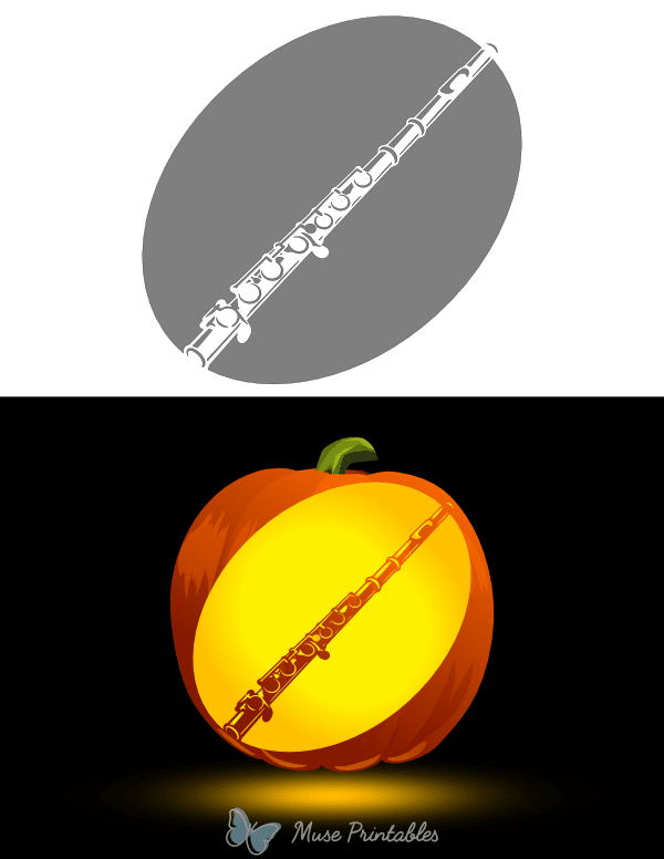Flute Pumpkin Stencil
