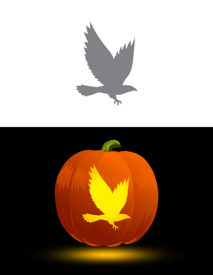 Flying Eagle Pumpkin Stencil