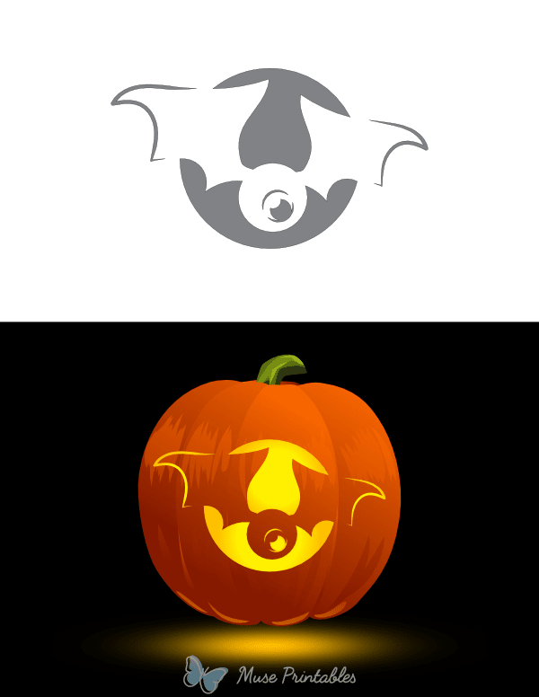 Flying Eye Pumpkin Stencil