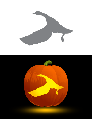 Flying Goose Pumpkin Stencil