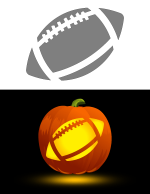 Football Pumpkin Stencil